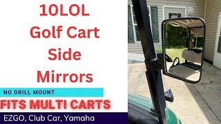 10LOL Golf Cart Side Mirrors