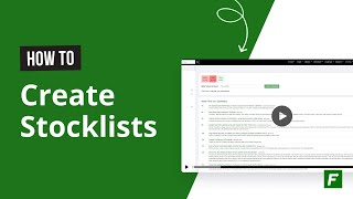 How To Create Stocklists And Track Tickers Fintel.io