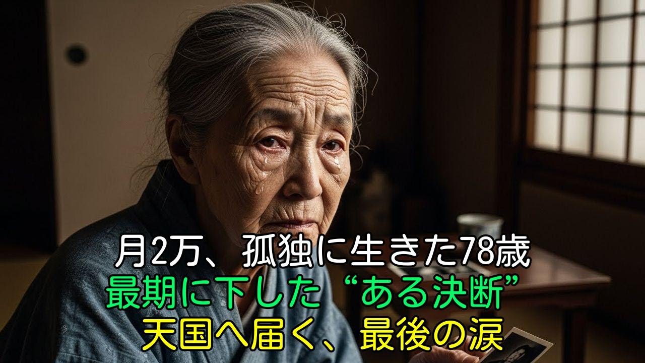 【涙腺崩壊】年金月2万円で生き抜いた78歳女性。「もう、十分幸せでした…」最期に下した“ある決断”と、枯れ果てた涙の理由。