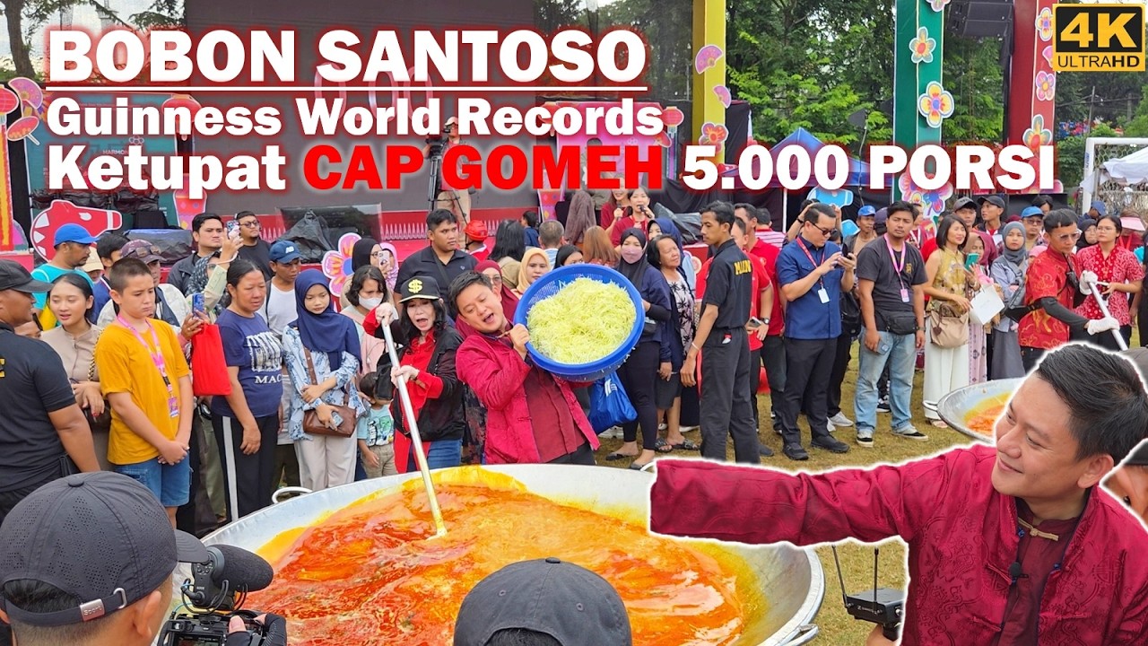 Bobon Santoso memecahkan Guinness World Records⁉️memasak Lontong Cap Go Meh 5.000 porsi‼️