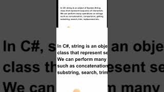 C# string Short | csharp programming language | malayalam tutorial