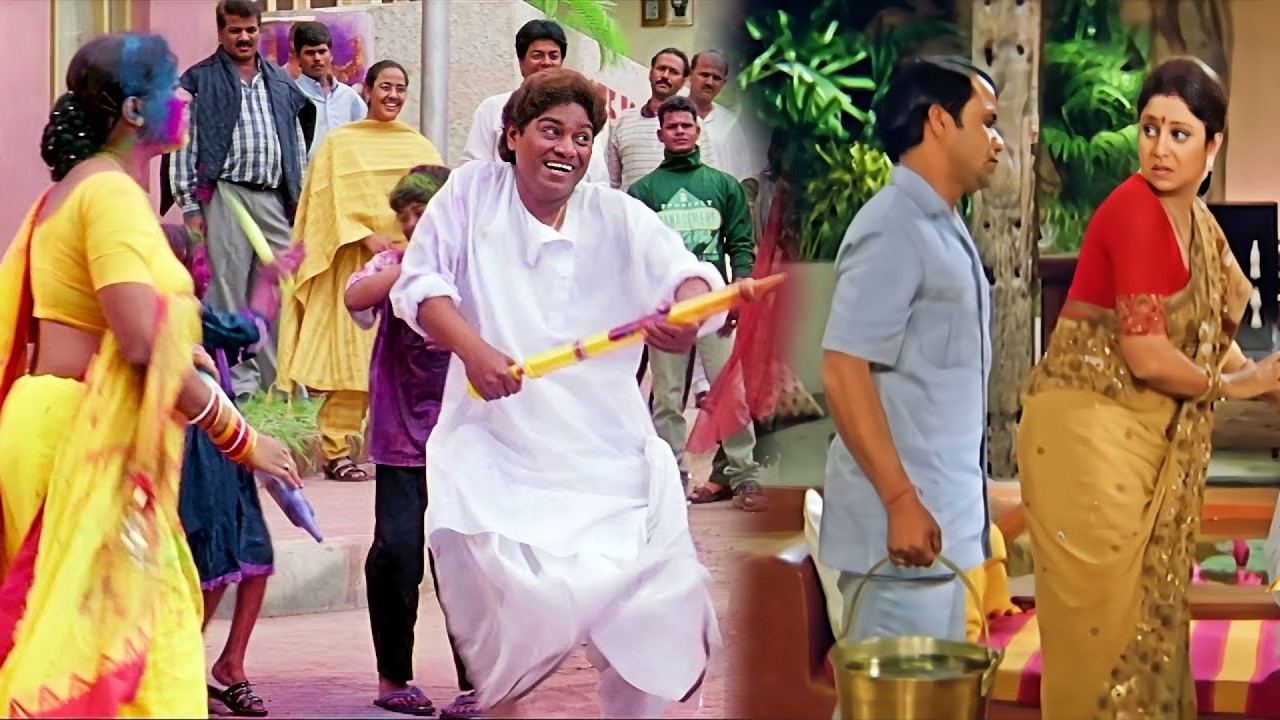 Holi Comedy - अबे गधे! पीने का पानी मंगाया था, रंगों से नहलाने का नहीं 😂 Johnny Lever - Rajpal Yadav