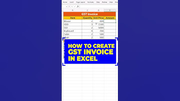Create GST Invoice In Excel 🔥 | GST Invoice ki kore korbo😎 #excelshorts #exceltricks #exceltips