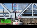 Bridge is about to collapse into the river | drone footage of the problem