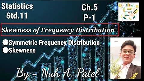 Statistics Std.11 Skewness of Frequency Distribution|Symmetric Freq.Distr|Skewness By Nuh Patel Sir