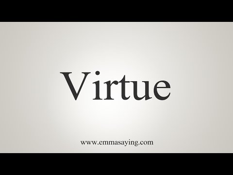 How To Say Virtue