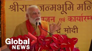 Indian PM Modi launches construction of Hindu temple on site of razed mosque