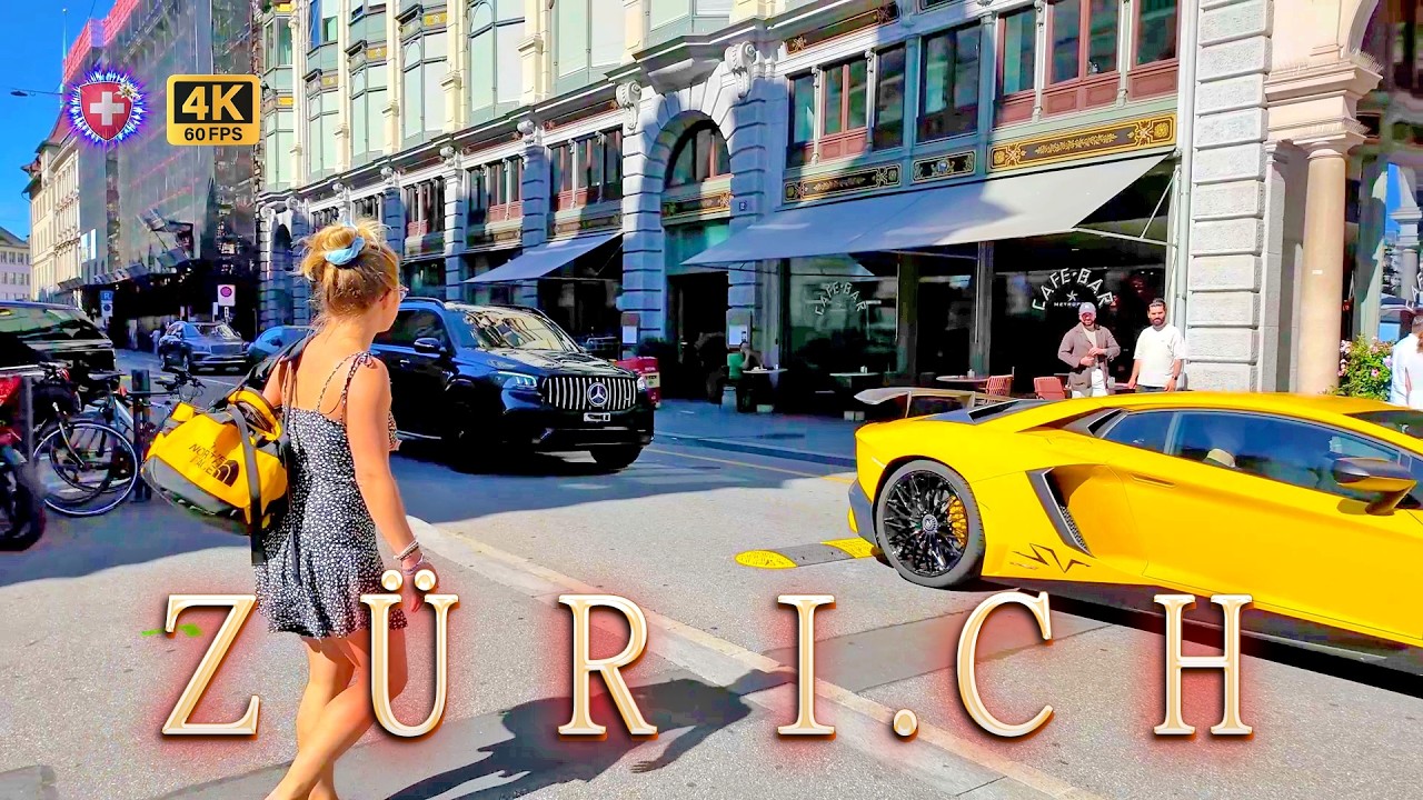 ZURICH SWITZERLAND ✨ What is the main tourist streets in this Swiss City? 4K Walking tour