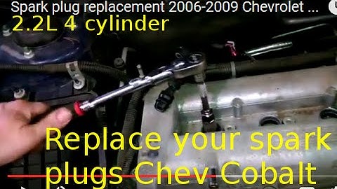 Spark plug replacement 2006-2009 Chevrolet Cobalt Install Remove Replace How to
