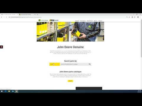 How to navigate the Online John Deere Parts Catalogue