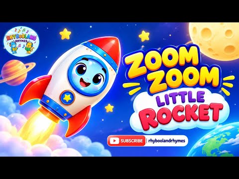 🚀Zoom Zoom Little Rocket!🌙✨| Space Adventure Song for Kids 🚀 | Fun Nursery Rhyme🎵👶@Rhyboolandrhymes 