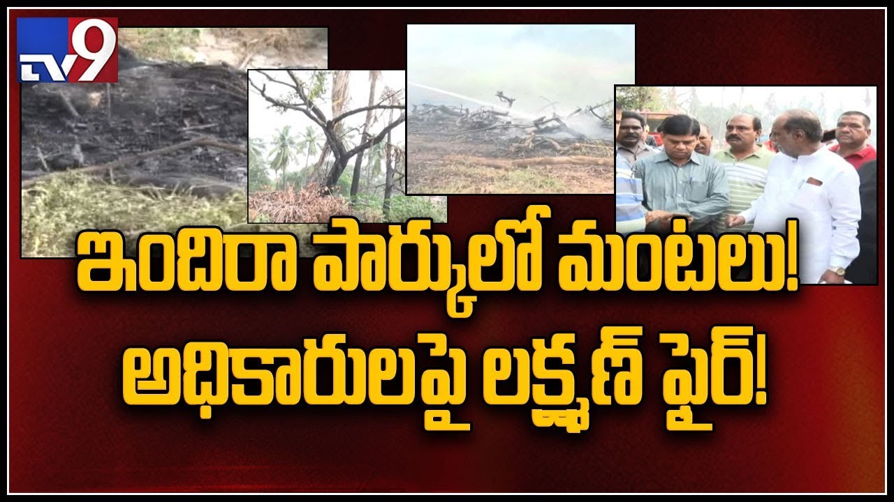 Fire breaks out at Indira Park in Hyderabad - TV9