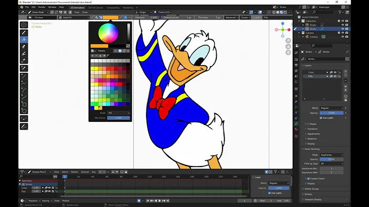 Blender 3 Grease Pencil introduction using background reference image