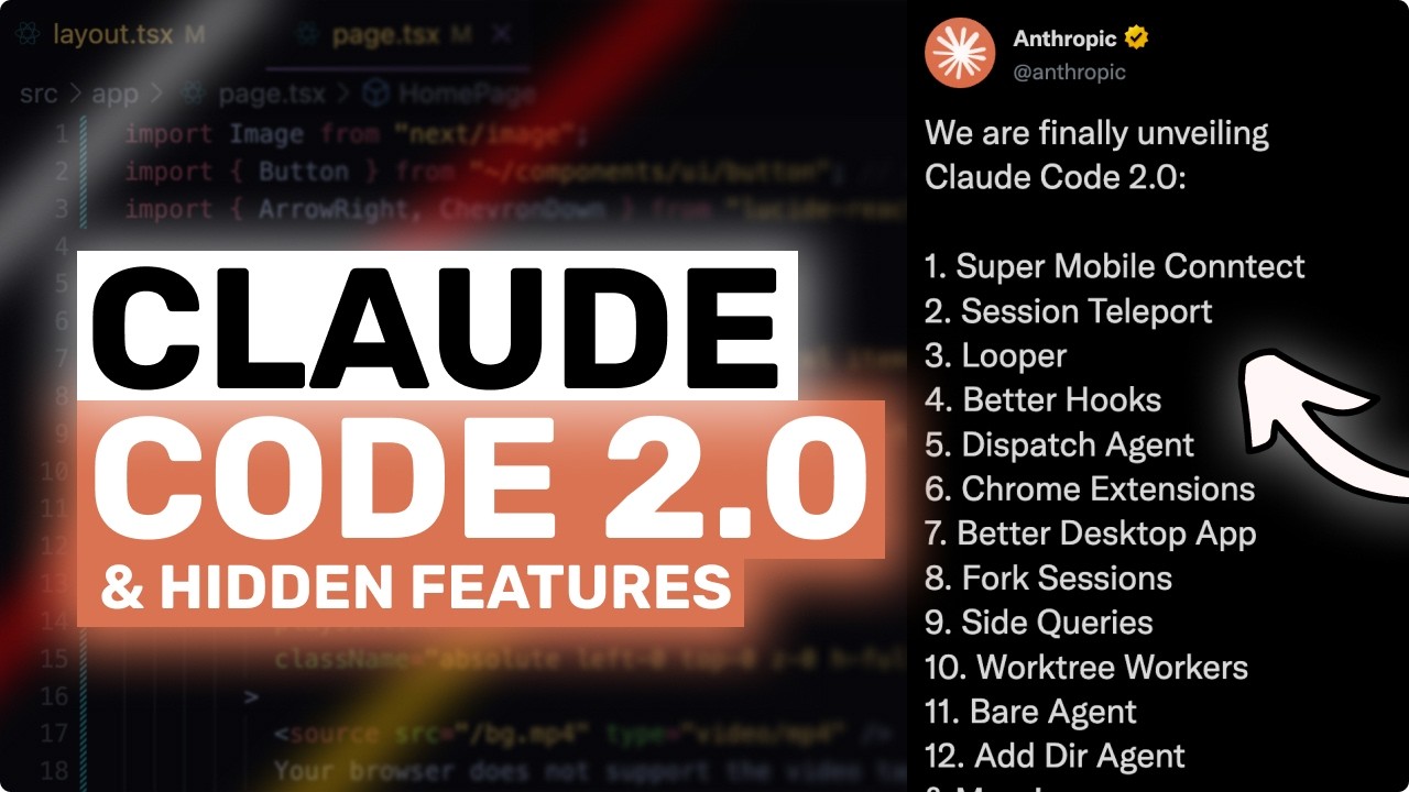 Claude Code 2.0 & Hidden FEATURES: They JUST OFFICIALLY REVEALED New Version Hidden Features!