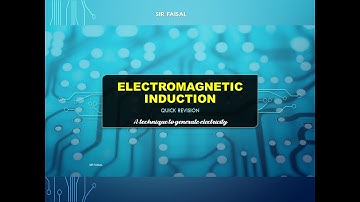 ELECTROMAGNETIC INDUCTION Quick Revision - A LEVEL PHYSICS 9702