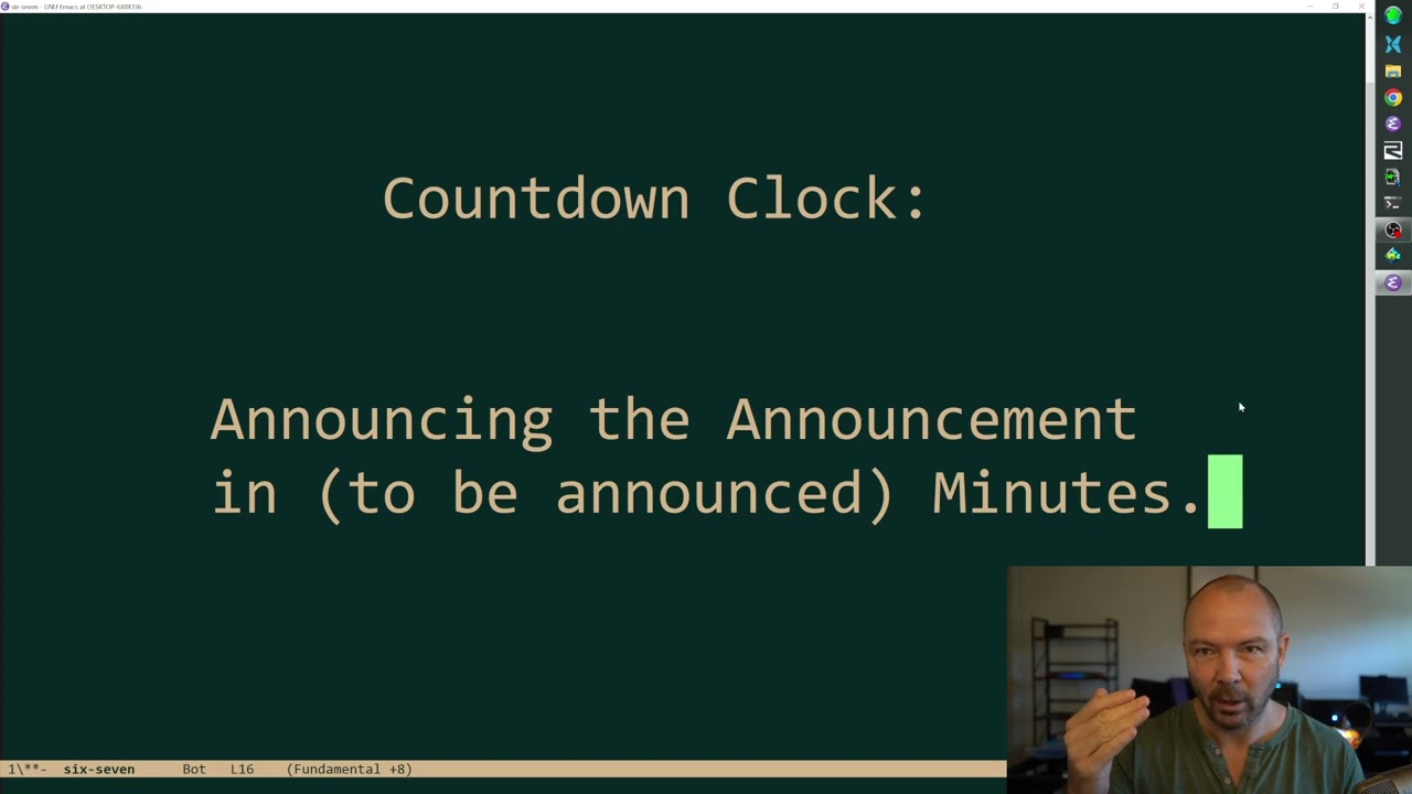 Announcing an Announcement. (Then, Compiler Programming)