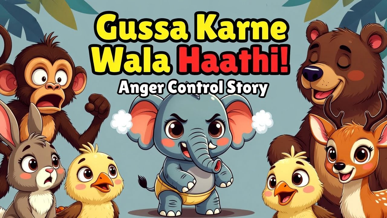 Gussa Karne Wala Haathi 🐘 | Anger Control Moral Story for Kids | Hindi Moral Story 