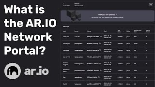 What is the Network Portal? | AR.IO 101