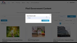 GovWhitePapers - How To Set Up Saved Search