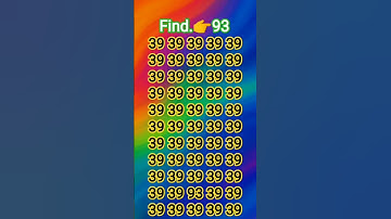 Find the odd number 93 and subscribe my channel 🙏🥺🙏#trending #quiz #viralvideo  @quiz_tester_01