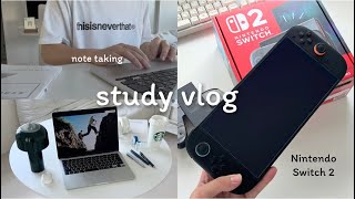 Full *STUDY VLOG //  30hours of studying for exams, how I take my notes, Nintendo Switch 2, new keyboard Guide