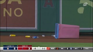 Angels Fans Throw Trash Cans On The Field To Troll The Astros