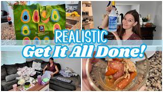 Realistic Get It All Done Day | SAHM Cleaning Motivation