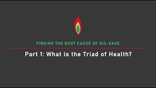 Root Causes of Dis-ease (1): Triad of Health