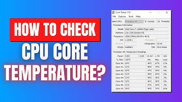 How to Check CPU CORE TEMPERATURE