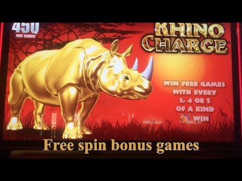 Rhino Charge slot machine - FREE SPIN BONUS GAME