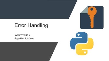 Quick Python 3: Error Handling (Actually pretty useful!)
