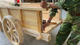 Useful Items In 19th Century Agriculture // Old Wooden Wagon Cart With Wooden Wheels