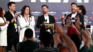 Sergey Lazarev And His Choir Singing scream At Press Conference