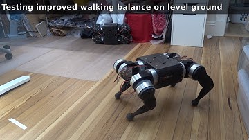 Testing improved walking balance for the mjbots quad A1 robot dog