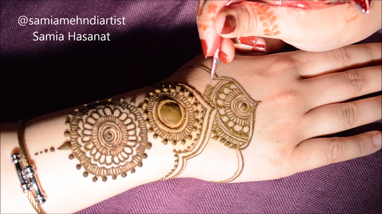 Easy & Elegant Eid Henna/Mehndi Design #3 | Step by step || Samia Hasanat