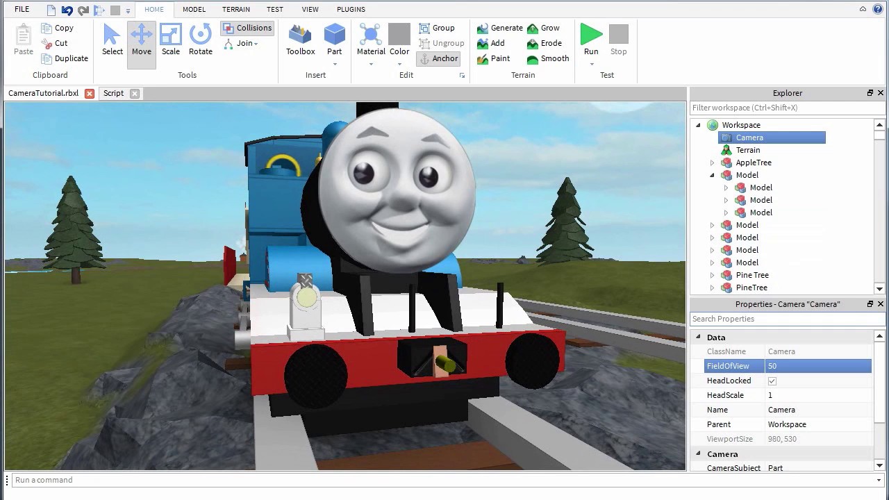 Thomas Friends Roblox Remake Tutorial Camera Track Youtube - thomas and friends roblox faces