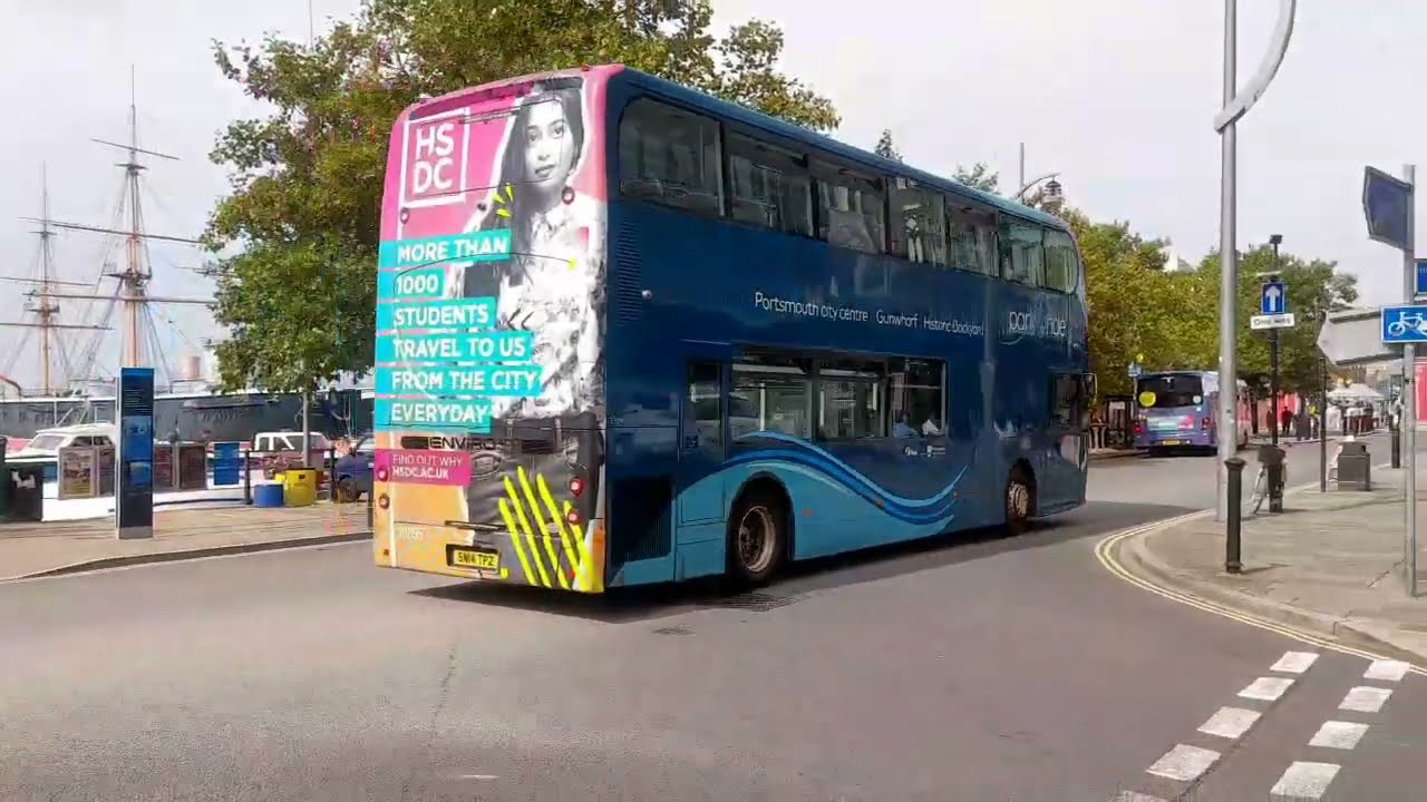 Buses at The Hard Interchange, Portsmouth - Friday 8th September 2023