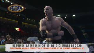 Cmll - Último Guerrero R Vs Claudio Castagnoli C Arena México 19-12-25