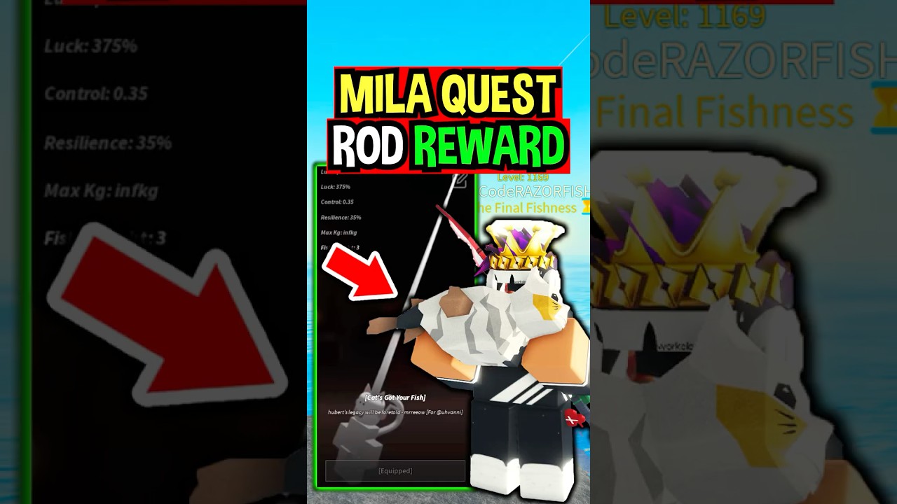 SECRET MILA QUEST REWARD in Roblox Fisch..