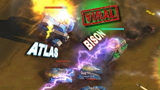 : Real Fight Of Atlas VS Bison In Battlefield || Art Of War 3