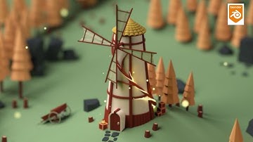 WINDMILL Farm in Blender| Blender tutorial for beginners| 3d modeling
