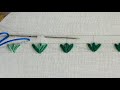 Simple Borderline Embroidery Pattern | Easy Hand Embroidery Design for Beginners #embroidery #art