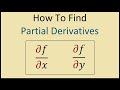 How to Calculate Partial Derivatives