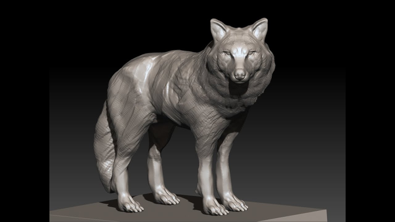 wolf zbrush fiber mesh