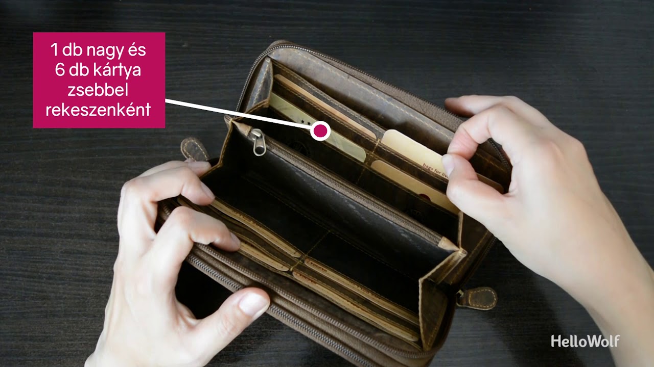 Női valódi bőr pénztárca unboxing, dupla cipzárral Greenburry - JóBŐR webshop
