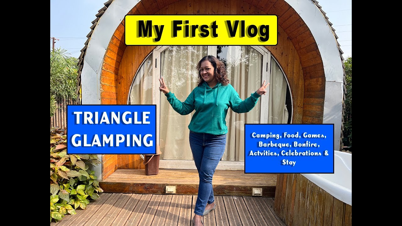 TRIANGLE GLAMPING | MY FIRST VLOG | @VLOGONWITHSMITA  #pune  #camping #weekendvlog