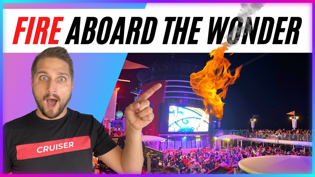 Cruise ship deck party ends in FIRE | Carnival talks IN-PERSON Muster