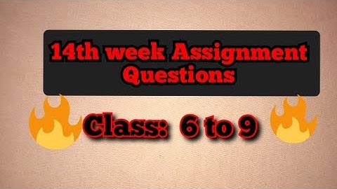 14th week Assignment Questions. #14th_week_assignment#Assignment_solution.