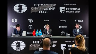 Press Conference after Game 2  2023 FIDE World Championship Match
