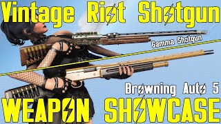 Fallout 4: Vintage Riot Shotgun - Browning Auto 5 and Gamma Shotgun - Weapon Mod Showcase Wealth
